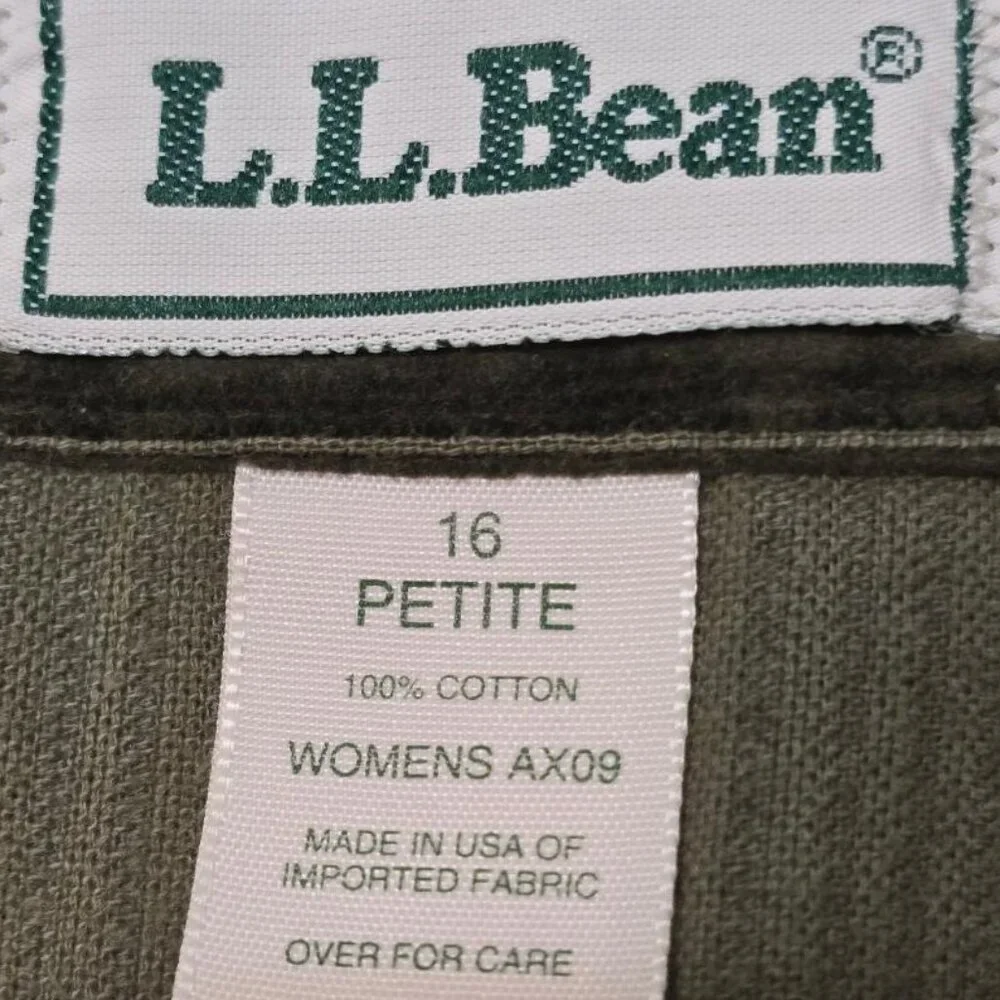 16 Vintage 80s L.L. Bean Olive Corduroy Maxi Wrap Skirt Boho